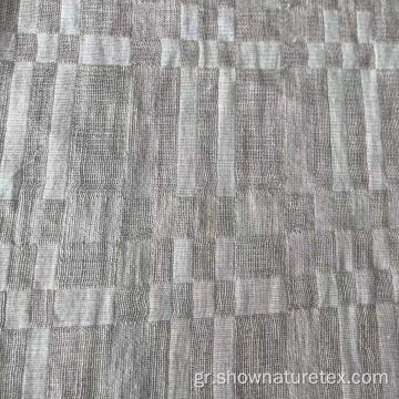 Ελεγχόμενο στερεό χρώμα jacquard linen βαμβακερό ύφασμα